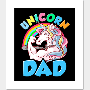 Awesome Unicorn Dad Cool Unicorn Dads Posters and Art